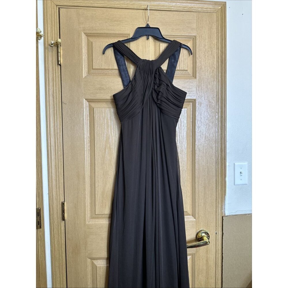 Alex Evenings Womens Brown Chiffon Formal Gown Size 8 - Picture 4 of 10